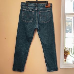 Levi wedgie button-fly jeans // swipe to see unfiltered raw color